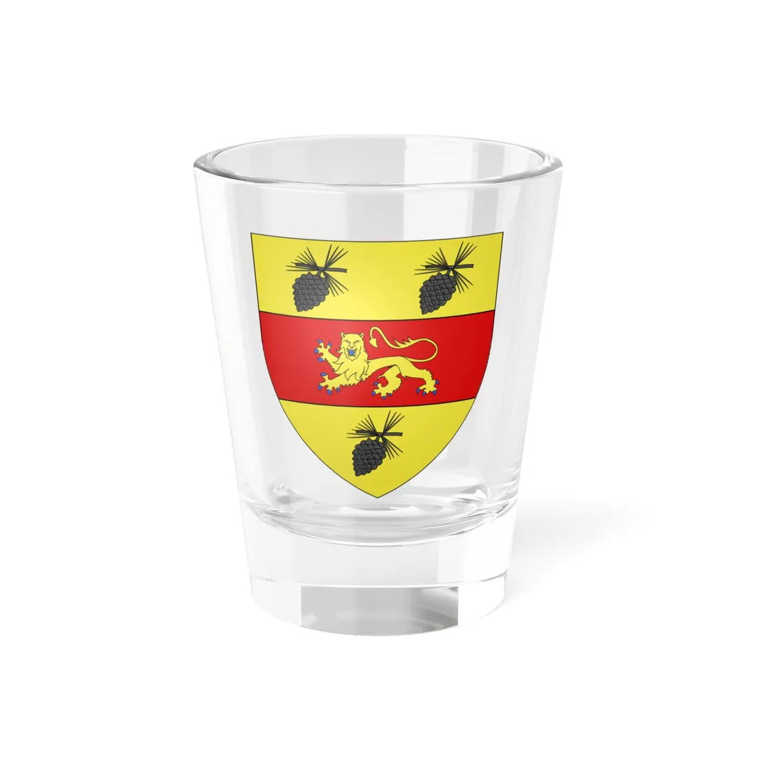 Blason département fr Landes (France) (Coat of Arms) Shot Glass 1.5oz 1.5oz - Go Mug Yourself