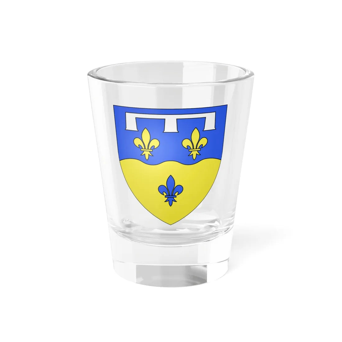 Blason département fr Loir-et-Cher (France) (Coat of Arms) Shot Glass 1.5oz 1.5oz - Go Mug Yourself
