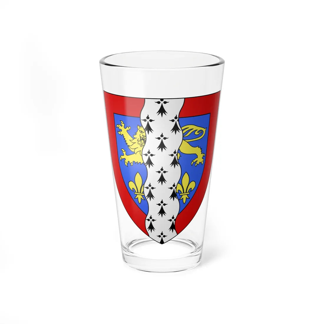 Blason département fr Mayenne (France) (Coat of Arms) Pint Glass 16oz 16oz - Go Mug Yourself
