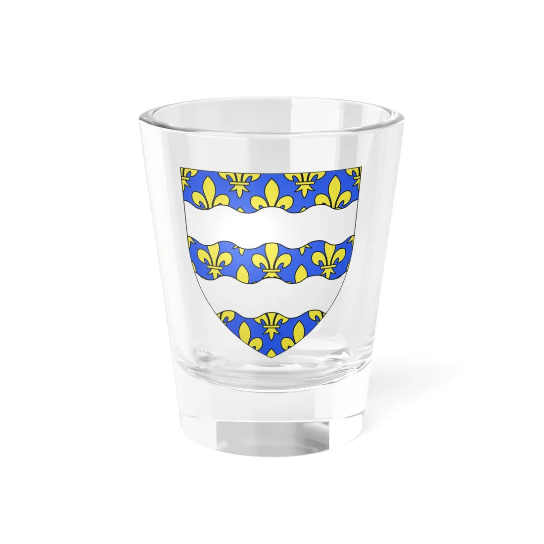 Blason département fr Seine-et-Marne (France) (Coat of Arms) Shot Glass 1.5oz 1.5oz - Go Mug Yourself
