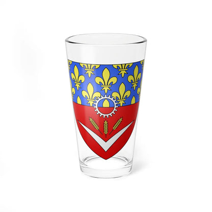 Blason département fr Seine-Saint-Denis (France) (Coat of Arms) Pint Glass 16oz 16oz - Go Mug Yourself