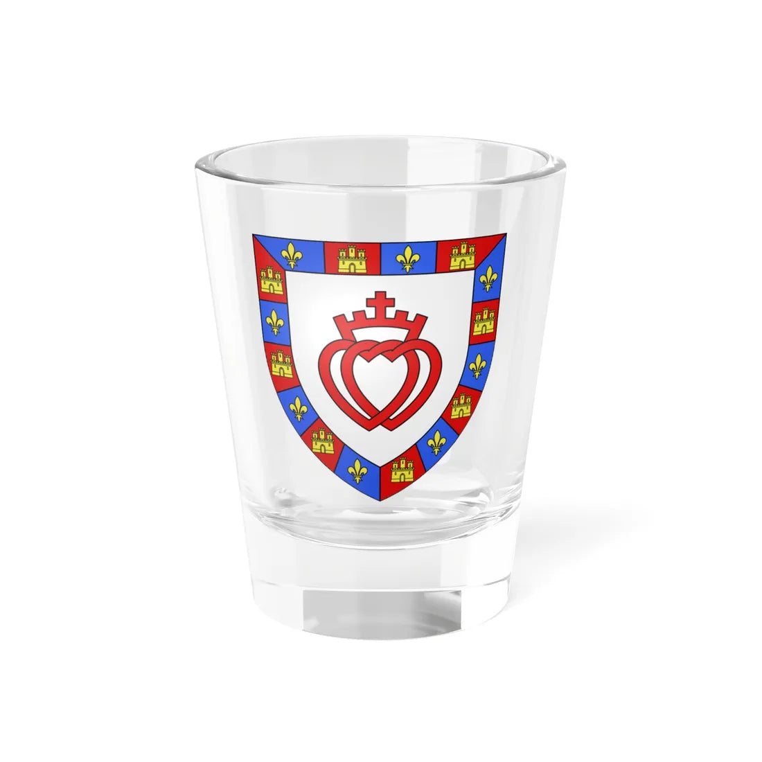Blason département fr Vendée (France) (Coat of Arms) Shot Glass 1.5oz 1.5oz - Go Mug Yourself