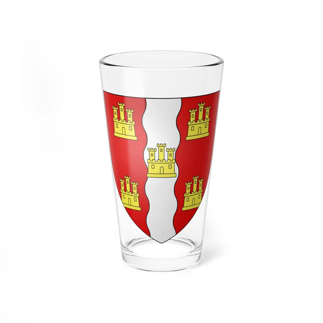 Blason département fr Vienne (France) (Coat of Arms) Pint Glass 16oz 16oz - Go Mug Yourself