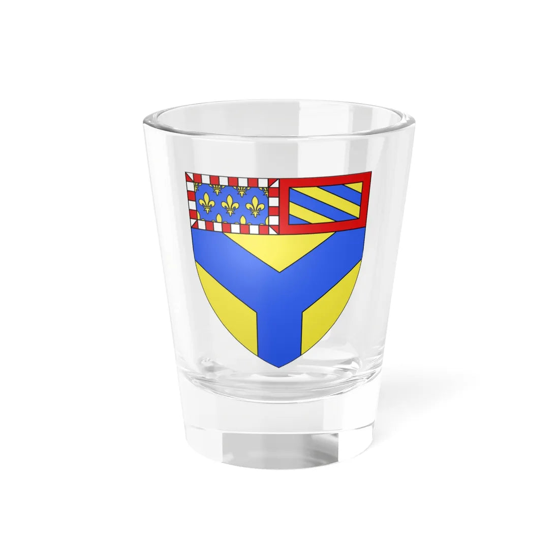 Blason département fr Yonne (France) (Coat of Arms) Shot Glass 1.5oz 1.5oz - Go Mug Yourself