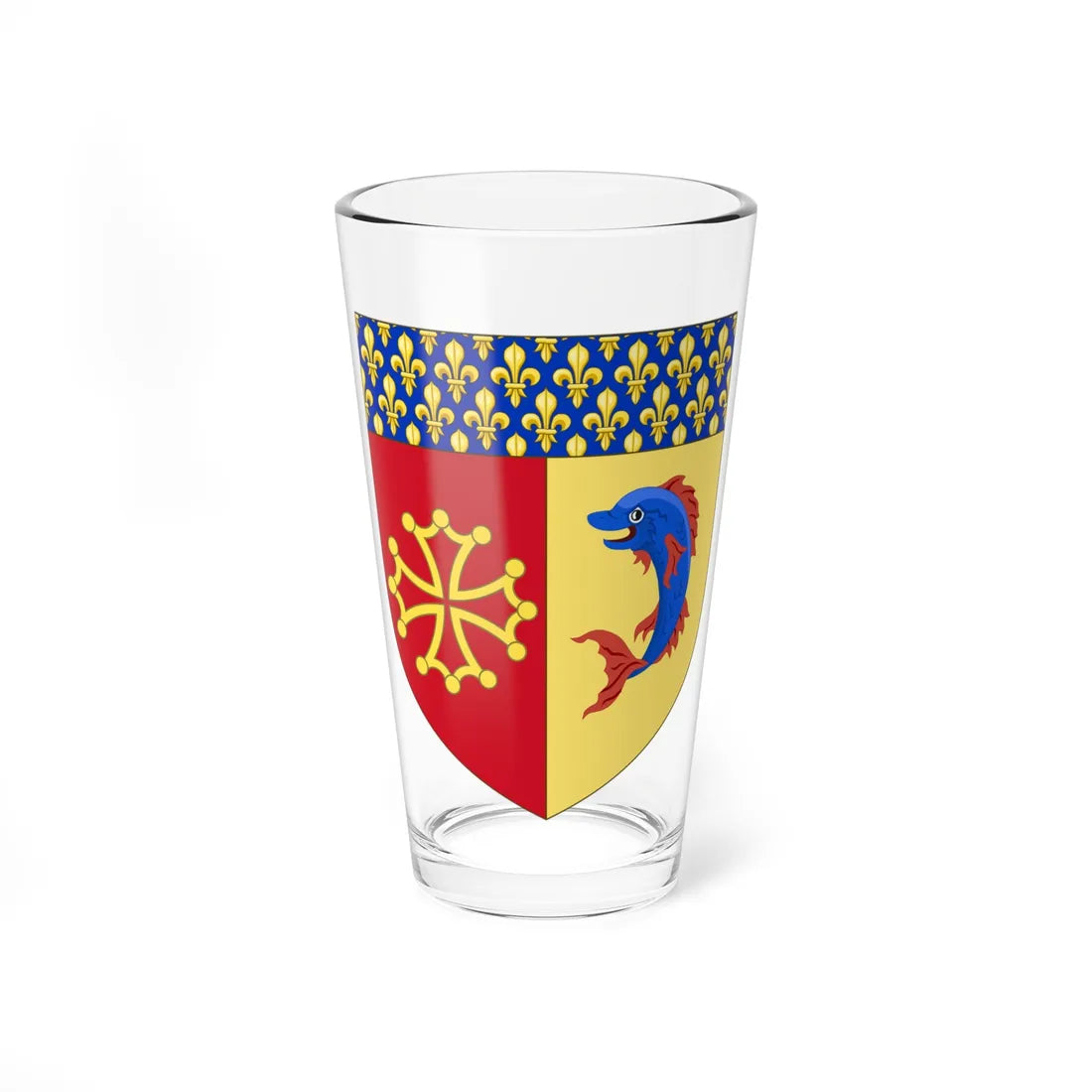 Blason département Hautes-Alpes (France) (Coat of Arms) Pint Glass 16oz 16oz - Go Mug Yourself