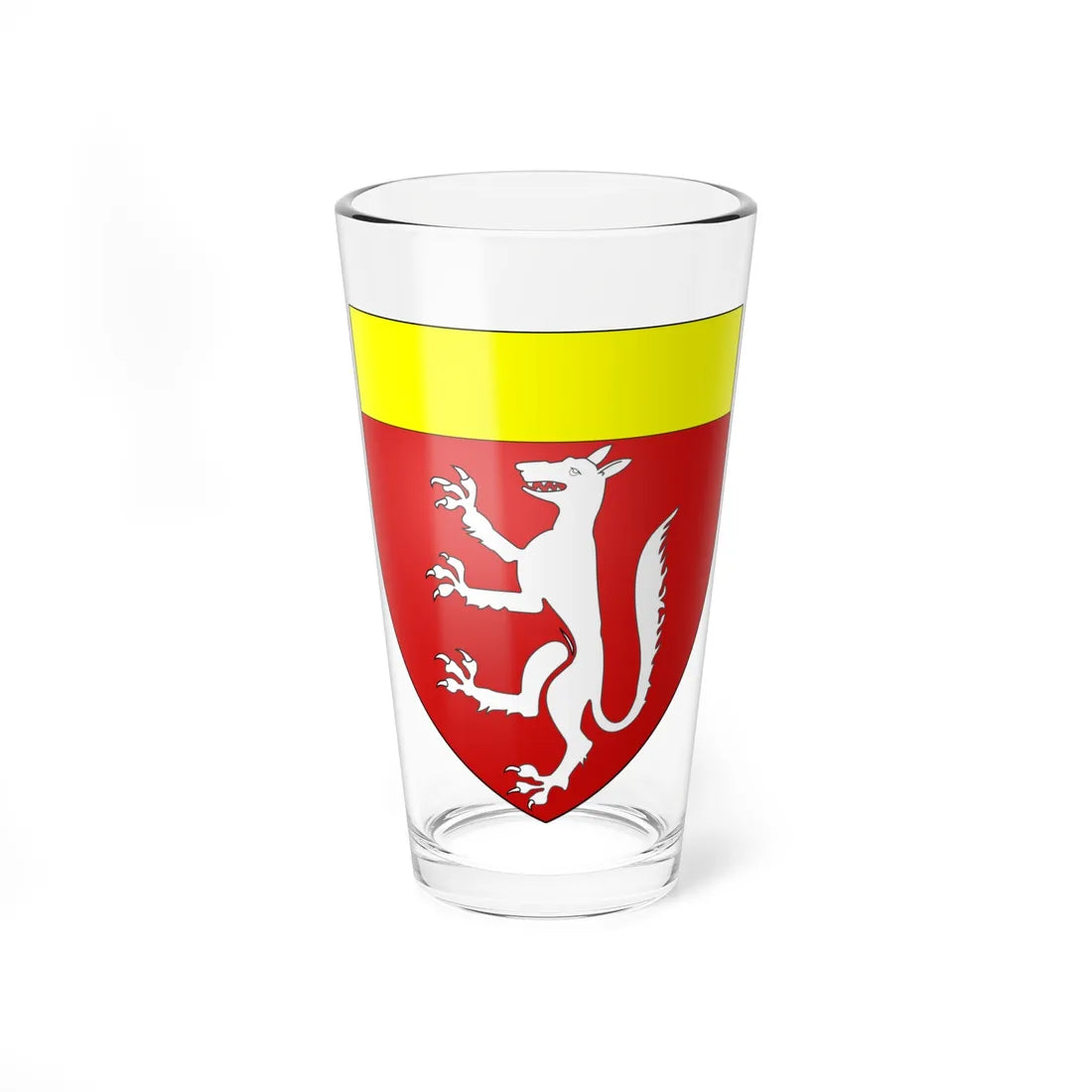 Blason du clan McQuillan (Ireland) (Coat of Arms) Pint Glass 16oz 16oz - Go Mug Yourself