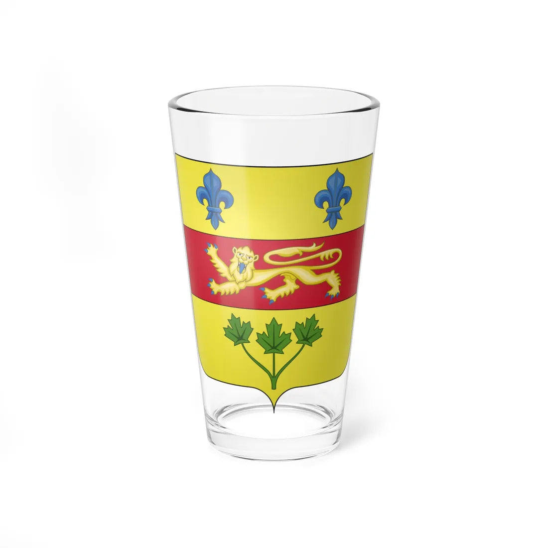 Blason du Québec 1868-1939 - écu moderne (Canada) (Coat of Arms) Pint Glass 16oz 16oz - Go Mug Yourself