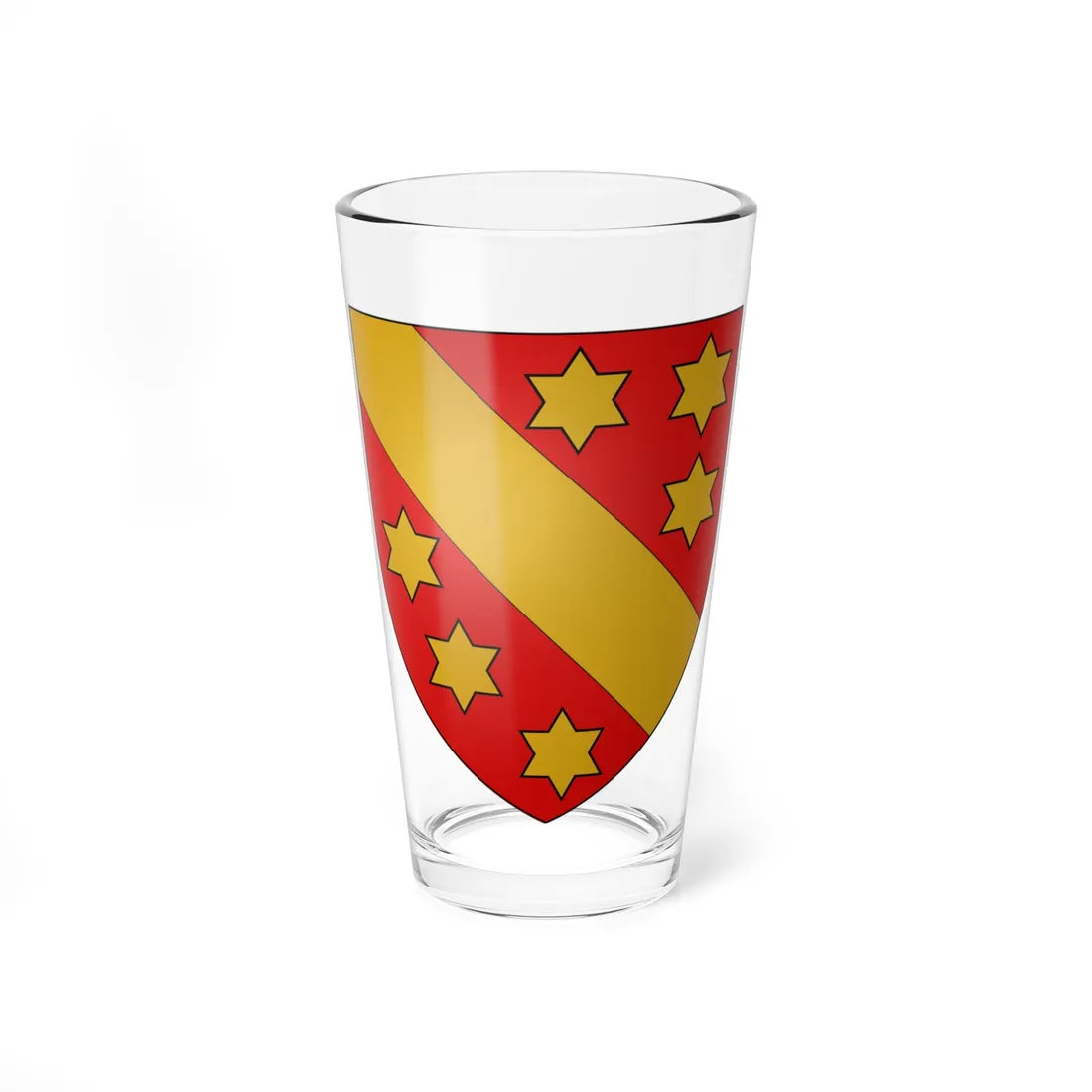Blason du village de Strazeele 59 Nord-france (France) (Coat of Arms) Pint Glass 16oz 16oz - Go Mug Yourself