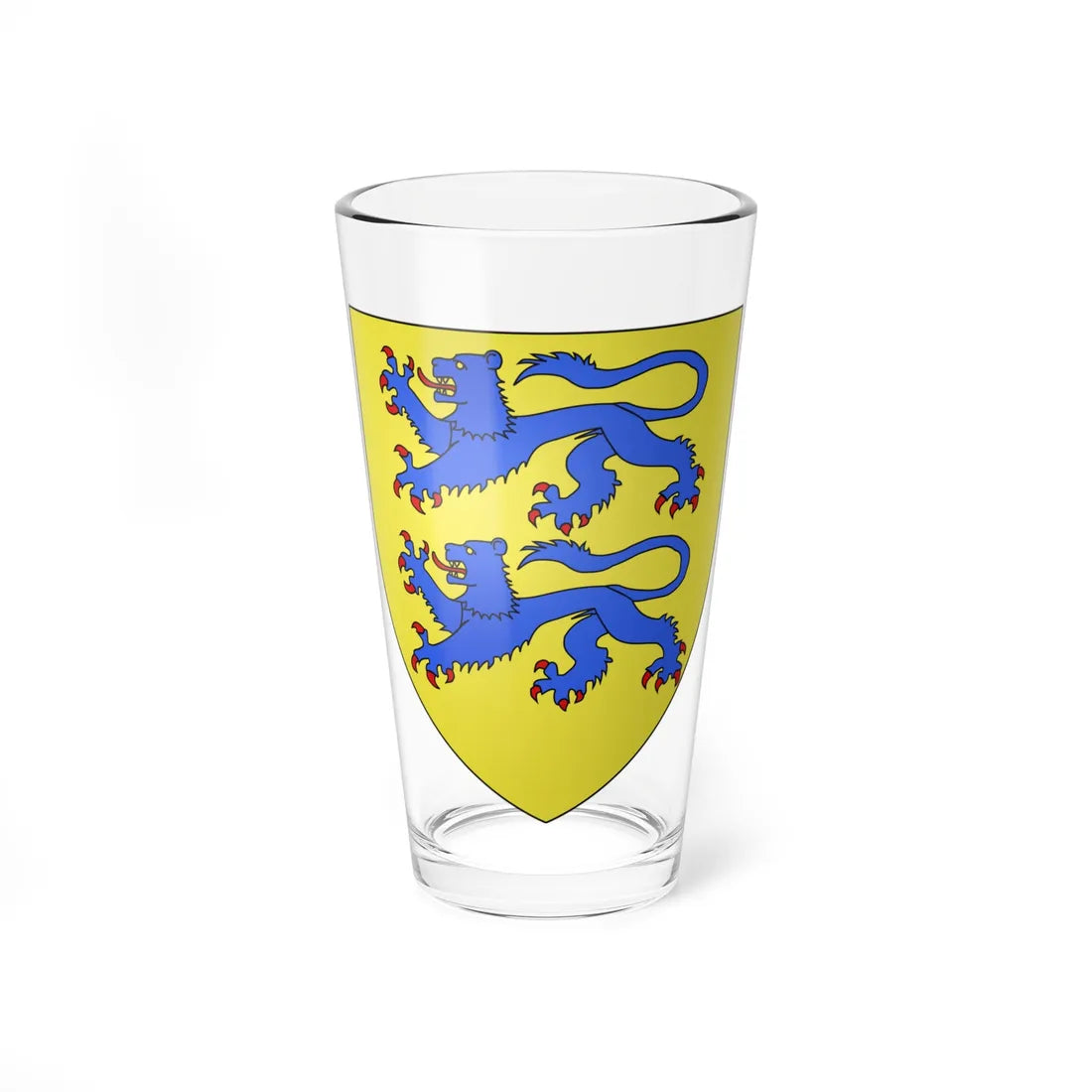 Blason Duché de Schleswig (Denmark) (Coat of Arms) Pint Glass 16oz 16oz - Go Mug Yourself