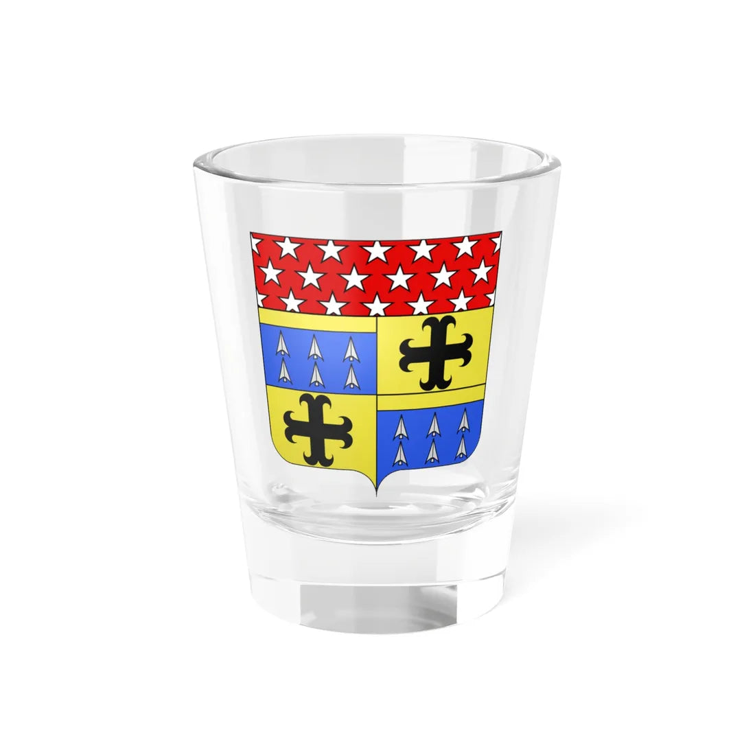 Blason Emmerich Joseph von Dalberg 1773-1833 duc de Dalberg (France) (Coat of Arms) Shot Glass 1.5oz 1.5oz - Go Mug Yourself