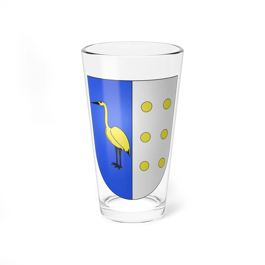 Blason Es famille Acebal Pays basque (Spain) (Coat of Arms) Pint Glass 16oz - Go Mug Yourself