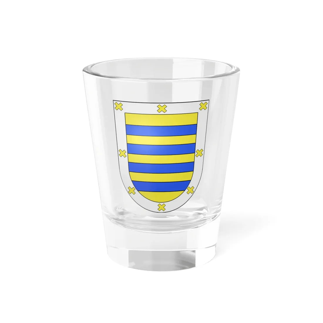 Blason Es famille Adoain Navarre (Spain) (Coat of Arms) Shot Glass 1.5oz 1.5oz - Go Mug Yourself