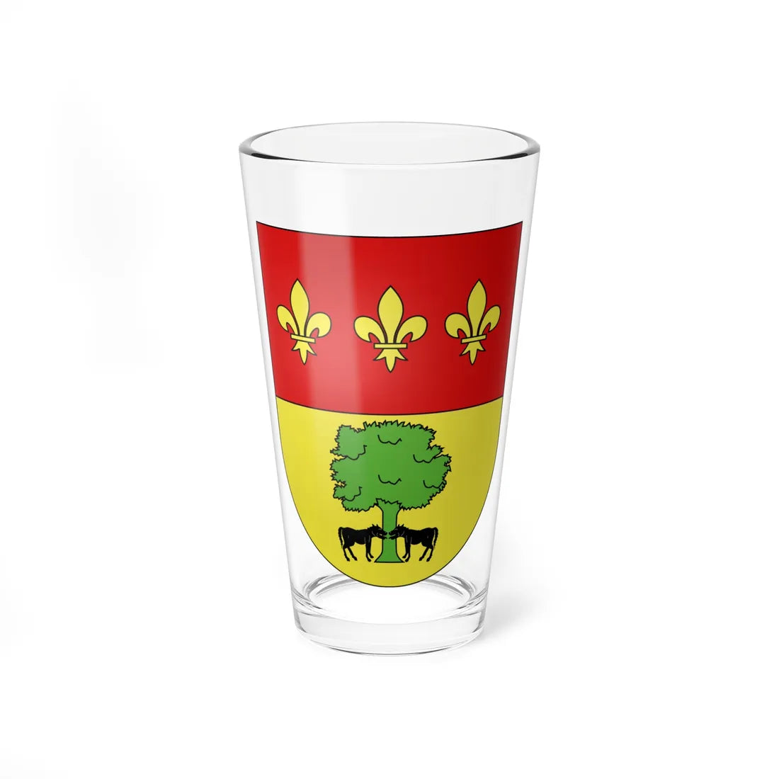 Blason Es famille Aduña Guipuscoa (Spain) (Coat of Arms) Pint Glass 16oz 16oz - Go Mug Yourself