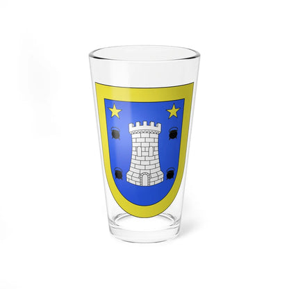 Blason Es famille Aetxaga Saint-Sébastien (Spain) (Coat of Arms) Pint Glass 16oz 16oz - Go Mug Yourself