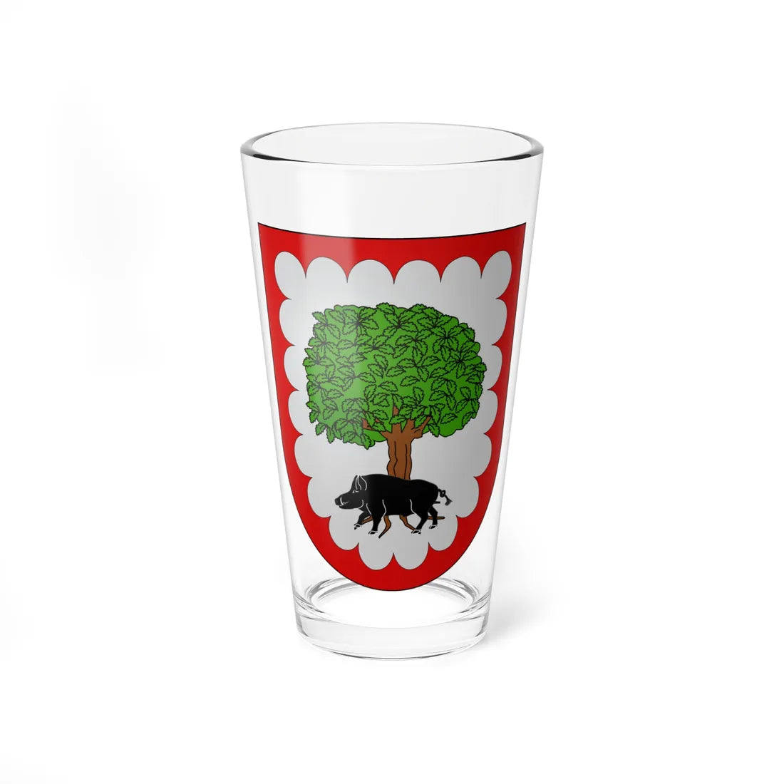Blason Es famille Aezcoa vallée dAezcoa (Spain) (Coat of Arms) Pint Glass 16oz - Go Mug Yourself