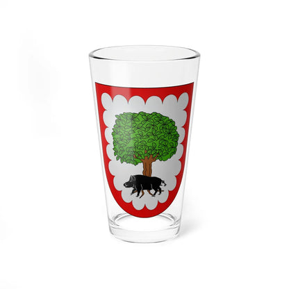Blason Es famille Aezcoa vallée dAezcoa (Spain) (Coat of Arms) Pint Glass 16oz - Go Mug Yourself