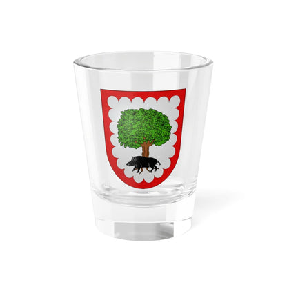 Blason Es famille Aezcoa vallée dAezcoa (Spain) (Coat of Arms) Shot Glass 1.5oz 1.5oz - Go Mug Yourself
