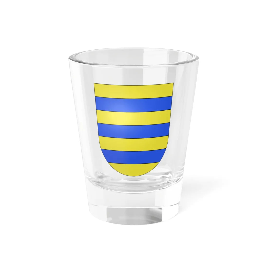 Blason Es famille Agesta Cinco Villas (Spain) (Coat of Arms) Shot Glass 1.5oz 1.5oz - Go Mug Yourself