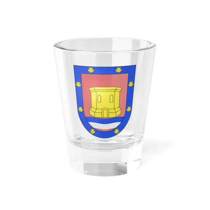 Blason Es famille Aguirre-Recalde Bergara (Spain) (Coat of Arms) Shot Glass 1.5oz 1.5oz - Go Mug Yourself