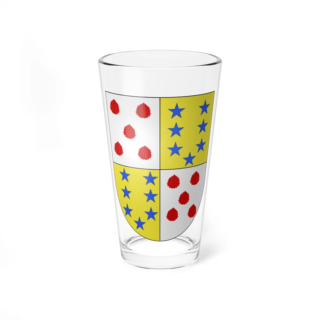 Blason Es famille Akorda Biscaye (Spain) (Coat of Arms) Pint Glass 16oz - Go Mug Yourself