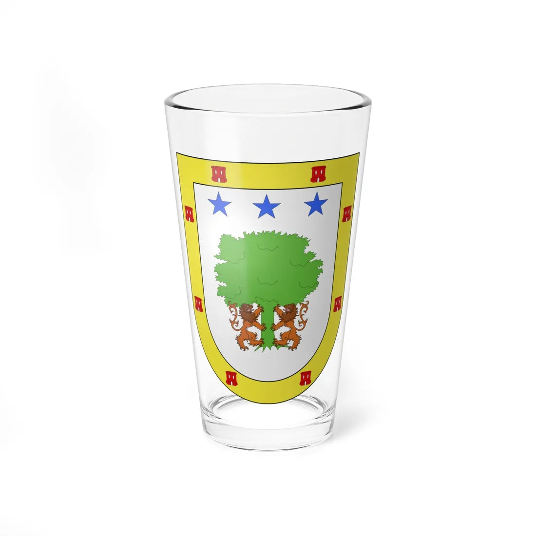 Blason Es famille Aktura Guipuscoa (Spain) (Coat of Arms) Pint Glass 16oz 16oz - Go Mug Yourself
