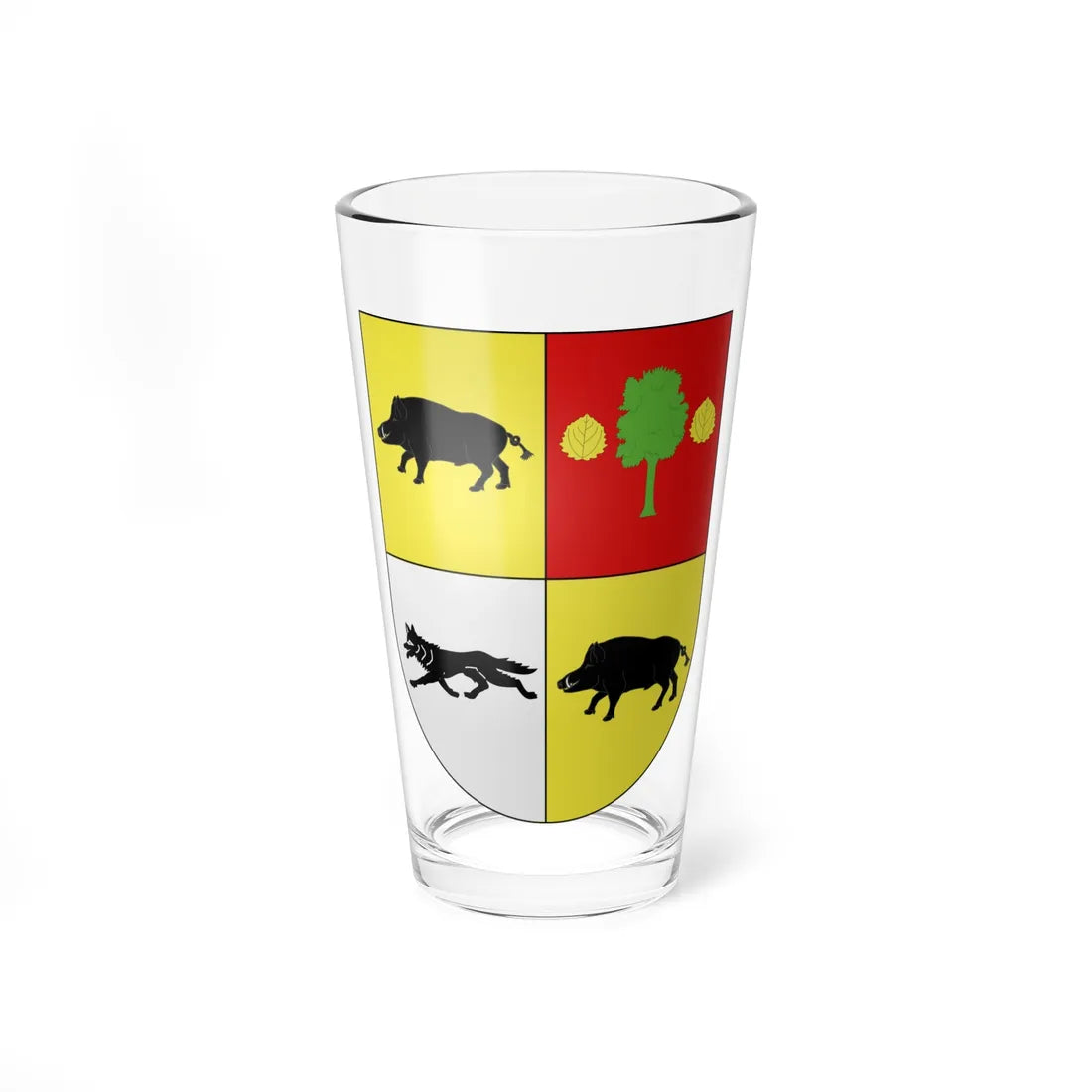 Blason Es famille Akutain Irun (Spain) (Coat of Arms) Pint Glass 16oz 16oz - Go Mug Yourself