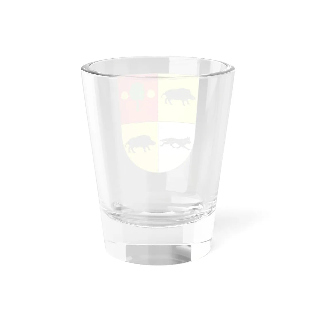 Blason Es famille Akutain Irun (Spain) (Coat of Arms) Shot Glass 1.5oz - Go Mug Yourself