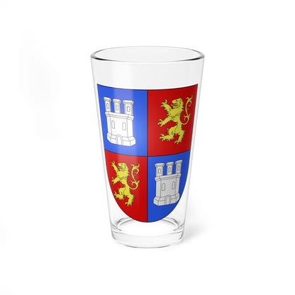Blason Es famille Albiztur Guipuscoa (Spain) (Coat of Arms) Pint Glass 16oz 16oz - Go Mug Yourself