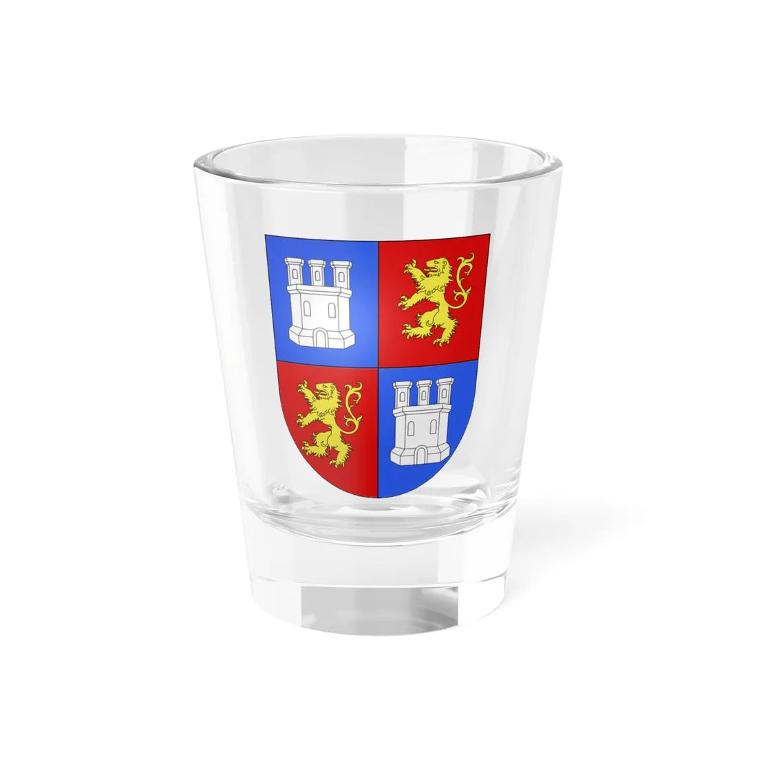 Blason Es famille Albiztur Guipuscoa (Spain) (Coat of Arms) Shot Glass 1.5oz 1.5oz - Go Mug Yourself
