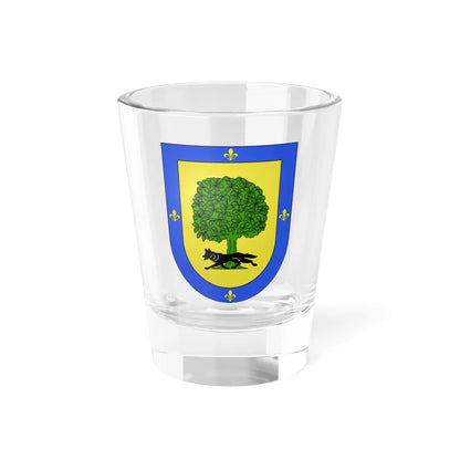 Blason Es famille Alcibar maison dAzcoitia (Spain) (Coat of Arms) Shot Glass 1.5oz 1.5oz - Go Mug Yourself