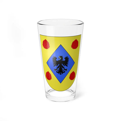 Blason Es famille Alciga Fontarrabie (Spain) (Coat of Arms) Pint Glass 16oz 16oz - Go Mug Yourself