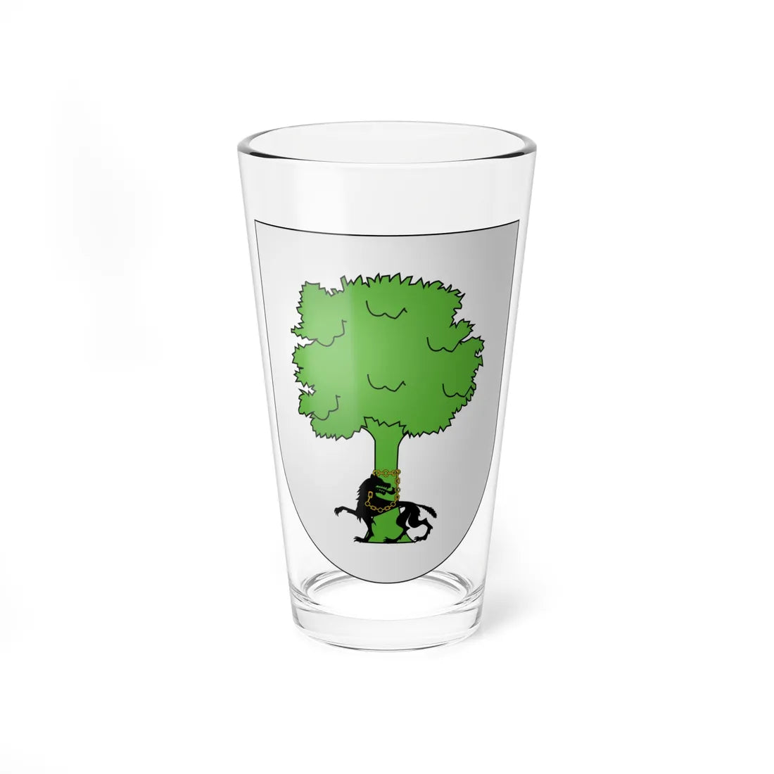 Blason Es famille Alcine Basse-Navarre (Spain) (Coat of Arms) Pint Glass 16oz 16oz - Go Mug Yourself
