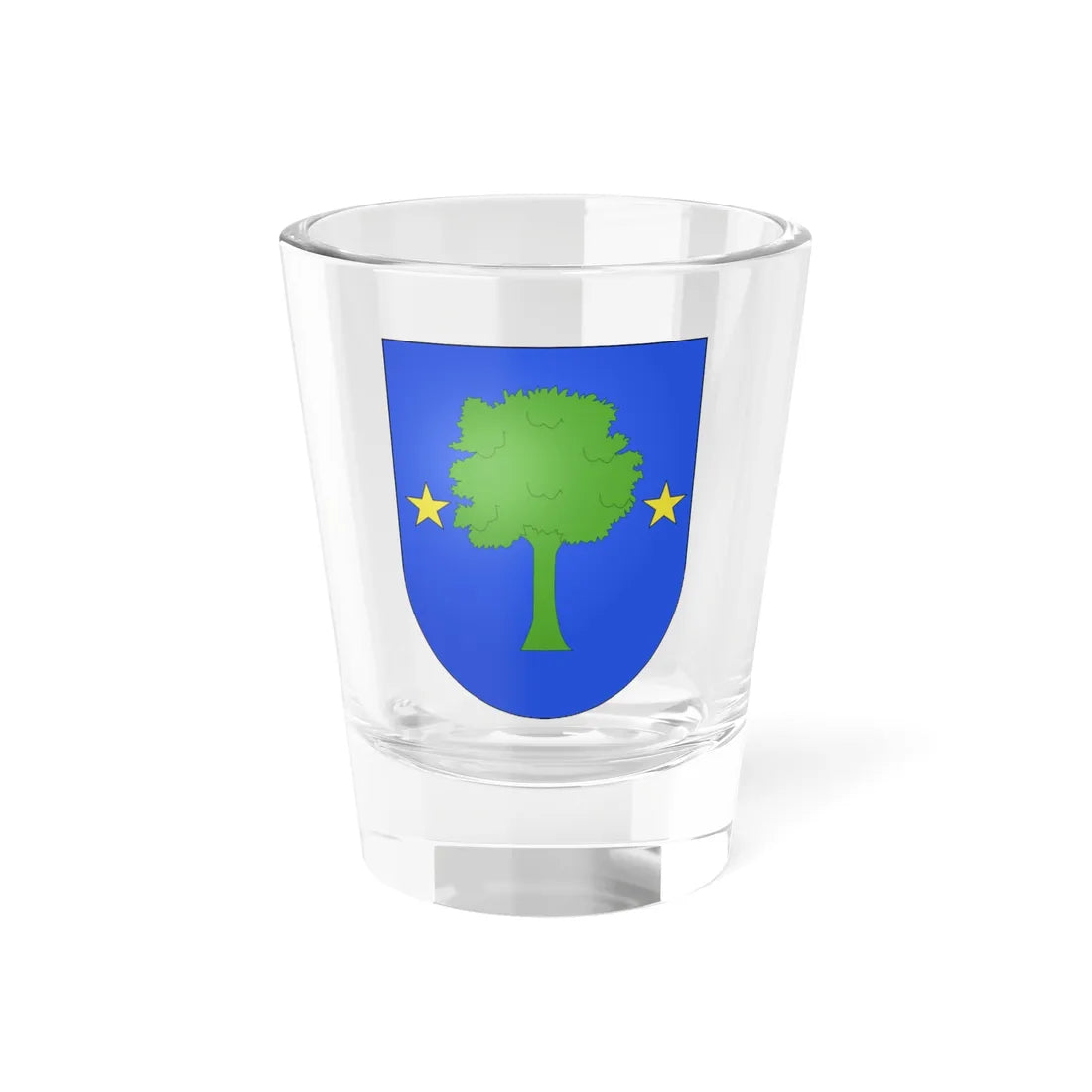 Blason Es famille Allin Navarre (Spain) (Coat of Arms) Shot Glass 1.5oz 1.5oz - Go Mug Yourself