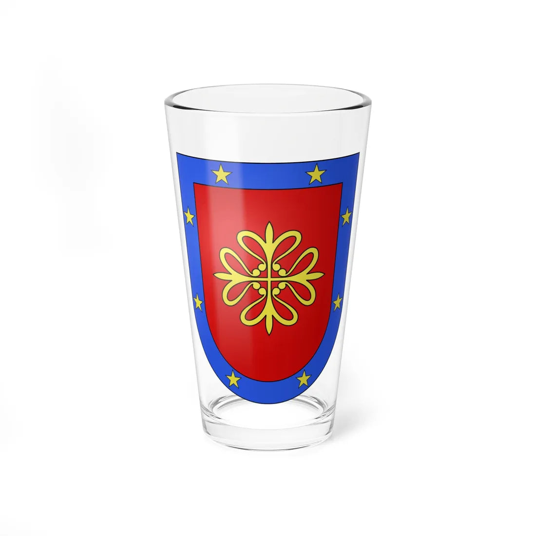 Blason Es famille Alquiza Fontarrabie (Spain) (Coat of Arms) Pint Glass 16oz 16oz - Go Mug Yourself