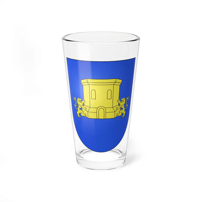 Blason Es famille Alzubide Irun (Spain) (Coat of Arms) Pint Glass 16oz 16oz - Go Mug Yourself