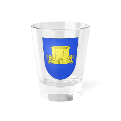 Blason Es famille Alzubide Irun (Spain) (Coat of Arms) Shot Glass 1.5oz 1.5oz - Go Mug Yourself