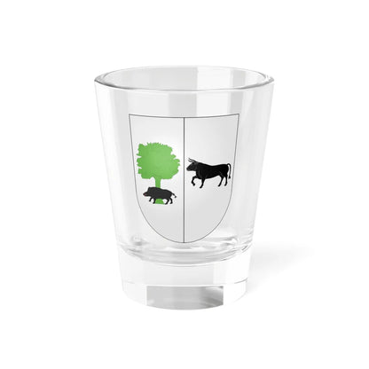 Blason Es famille Amazada Cinco Villas (Spain) (Coat of Arms) Shot Glass 1.5oz 1.5oz - Go Mug Yourself