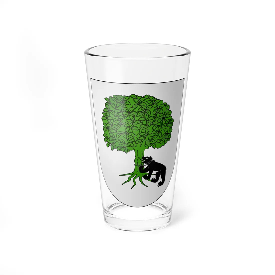 Blason Es famille Amorena Baztan (Spain) (Coat of Arms) Pint Glass 16oz 16oz - Go Mug Yourself