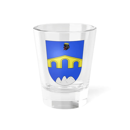 Blason Es famille Anaut Roncal (Spain) (Coat of Arms) Shot Glass 1.5oz 1.5oz - Go Mug Yourself