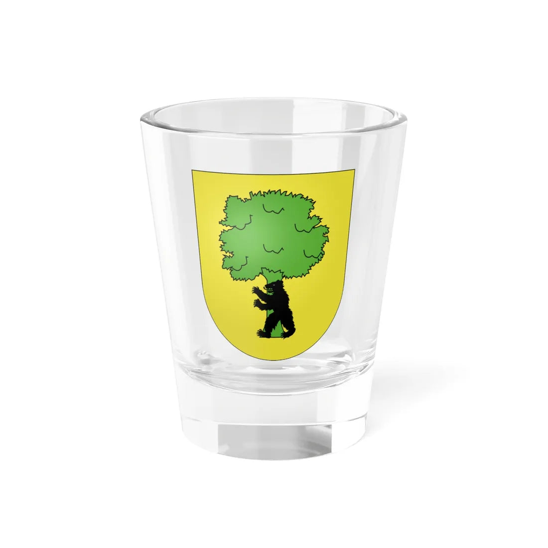 Blason Es famille Aniz Baztan (Spain) (Coat of Arms) Shot Glass 1.5oz 1.5oz - Go Mug Yourself