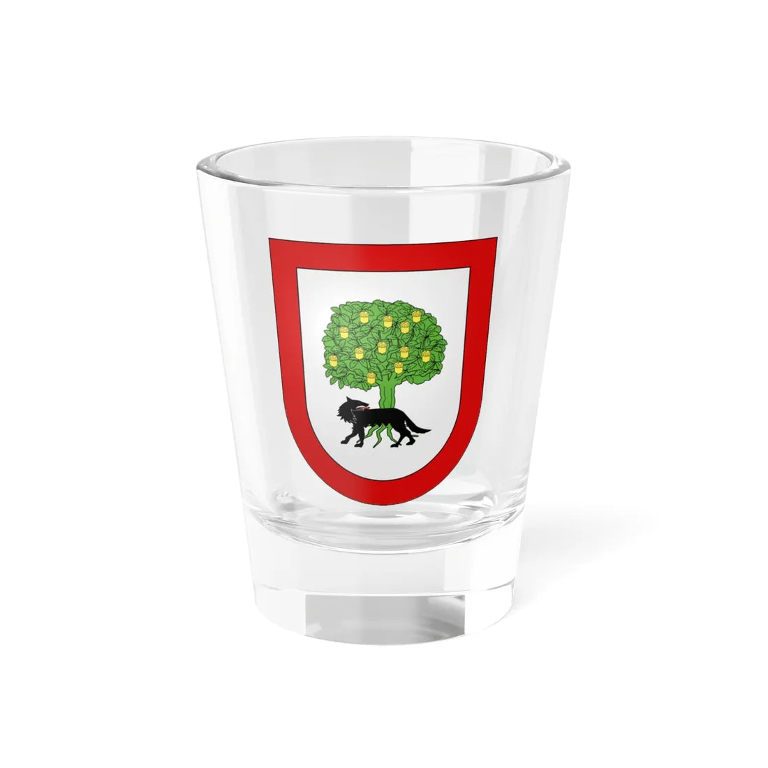 Blason Es famille Artolaguirre Donostia (Spain) (Coat of Arms) Shot Glass 1.5oz 1.5oz - Go Mug Yourself