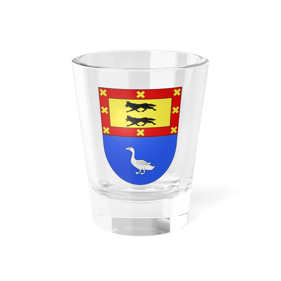 Blason Es famille Artoleta Salazar (Spain) (Coat of Arms) Shot Glass 1.5oz 1.5oz - Go Mug Yourself