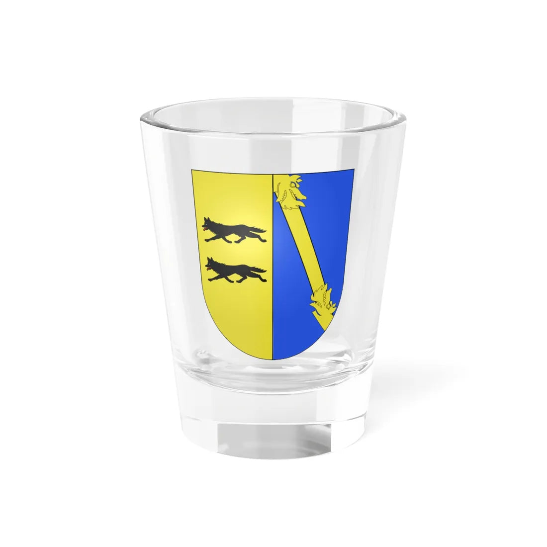 Blason Es famille Astigar Irun (Spain) (Coat of Arms) Shot Glass 1.5oz 1.5oz - Go Mug Yourself