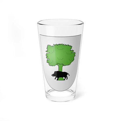 Blason Es famille Atxega Guipuscoa (Spain) (Coat of Arms) Pint Glass 16oz 16oz - Go Mug Yourself