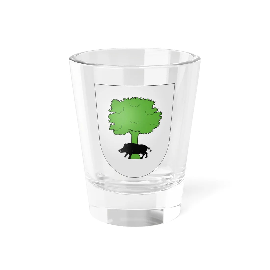 Blason Es famille Atxega Guipuscoa (Spain) (Coat of Arms) Shot Glass 1.5oz 1.5oz - Go Mug Yourself