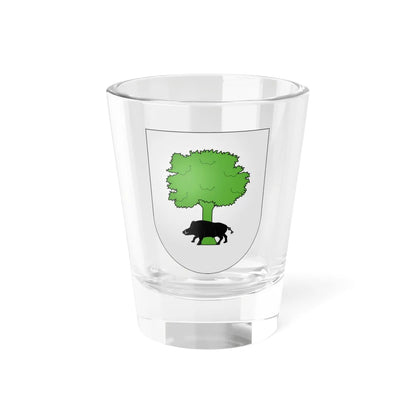 Blason Es famille Atxega Guipuscoa (Spain) (Coat of Arms) Shot Glass 1.5oz 1.5oz - Go Mug Yourself