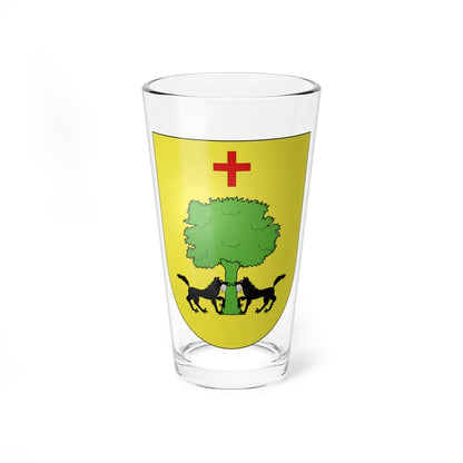 Blason Es famille Atxistegi Navarre (Spain) (Coat of Arms) Pint Glass 16oz 16oz - Go Mug Yourself