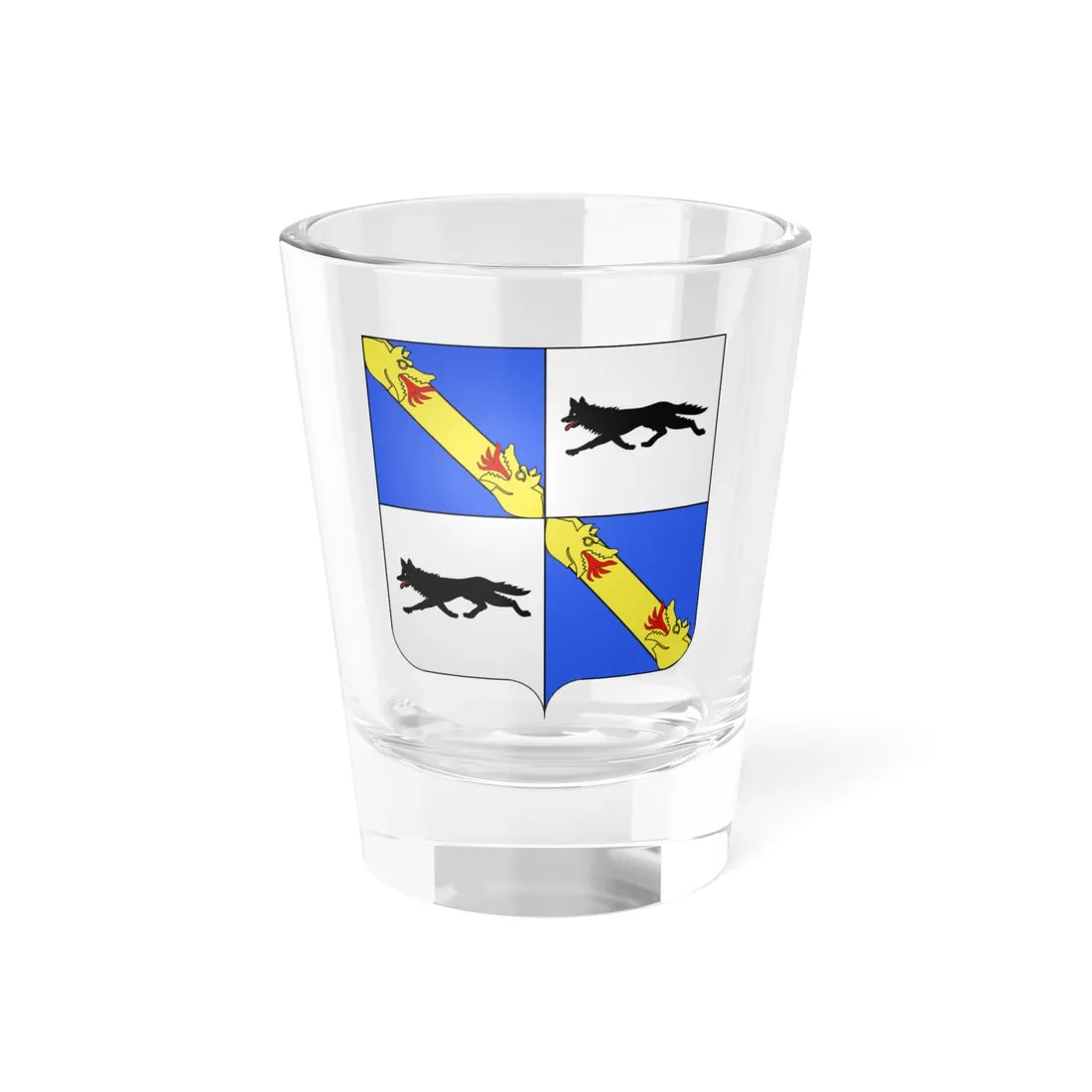 Blason Es famille Ayalde Guipuscoa (Spain) (Coat of Arms) Shot Glass 1.5oz 1.5oz - Go Mug Yourself