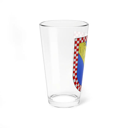 Blason Es famille Azcue Fontarrabie (Spain) (Coat of Arms) Pint Glass 16oz - Go Mug Yourself
