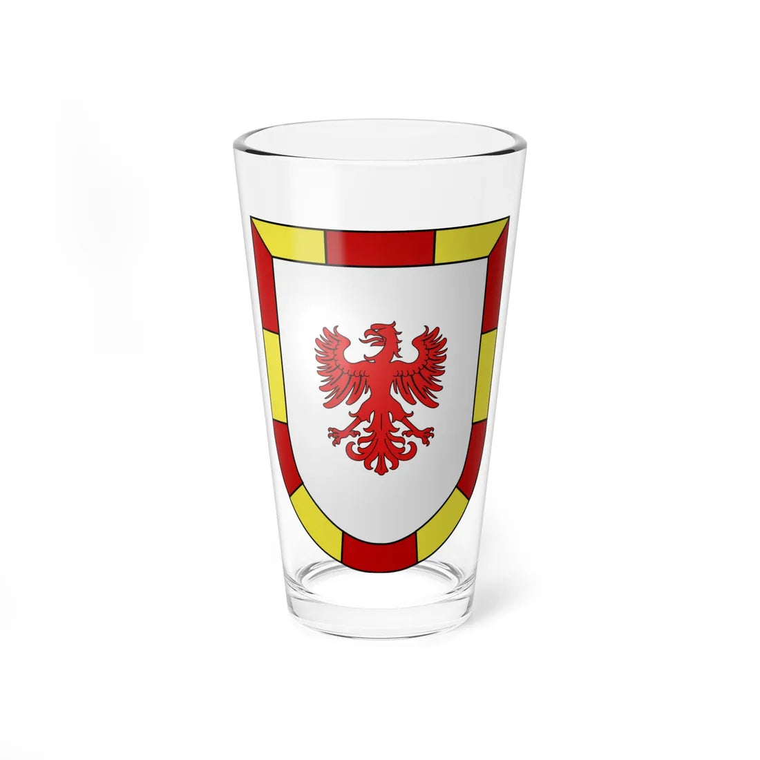 Blason Es famille Azielz Navarre (Spain) (Coat of Arms) Pint Glass 16oz 16oz - Go Mug Yourself